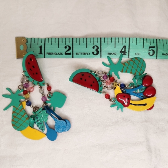 Tropical fruit lunch earrings - Picture 4 of 5